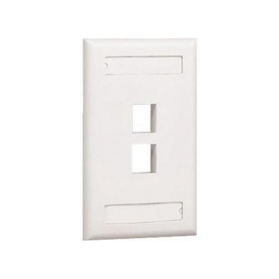 Panduit NK2FWHY Flush Mount Faceplate 2 Port White