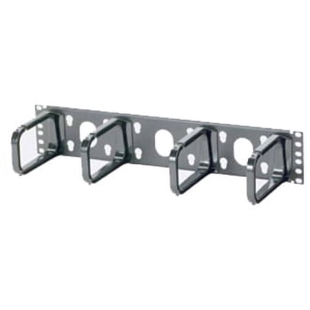 PANDUIT Open-Access Horizontal Cable Manager - D-ring - Black - 1 - 2U Rack Height - 19" Panel Width