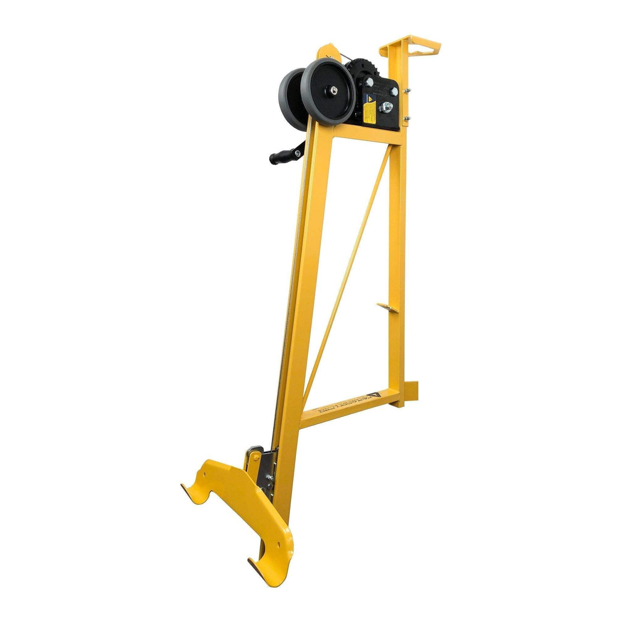 Heavy-Duty Yellow Steel Drywall Lift Loader Attachment