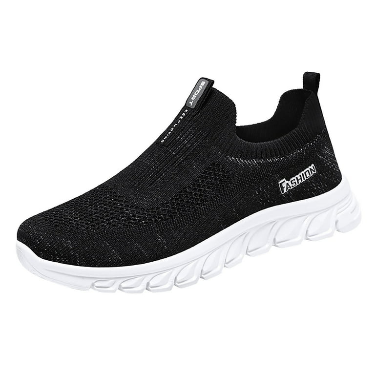 PANGF Men Sports Shoes New Pattern Summer Fashion Mesh Breathable Comfortable Simple Solid Color Slip On Fashion Shoes Lightweight Walking Shoe Easy To Wear Take Off Gray 10 Walmart