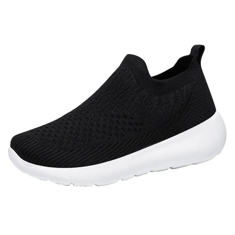 PANGF Men Sports Shoes New Pattern Summer Mesh Breathable Comfortable Simple Solid Color Slip On Fashion Shoes Lightweight Walking Shoe Easy To Wear Take Off Black 7 Walmart