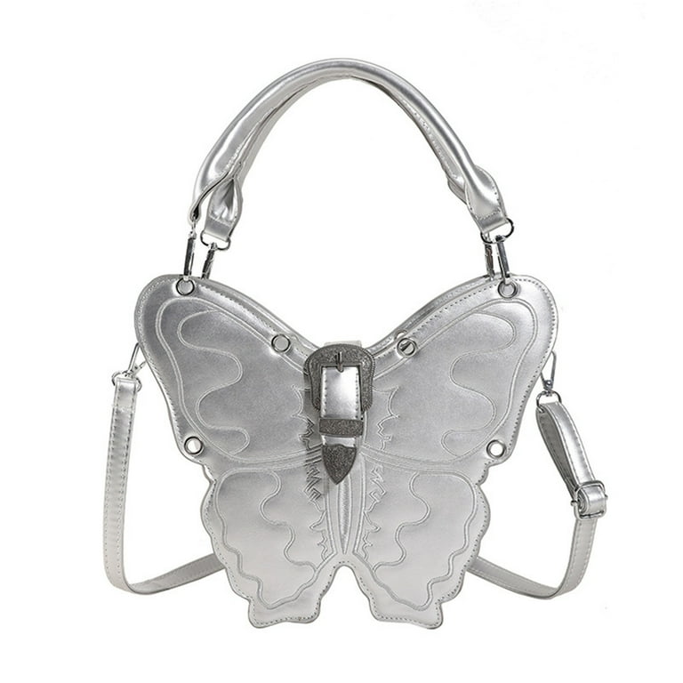 PANGF Silver Black Butterfly Bag Creative Backpack Single Shoulder Crossbody Bag Premium Feel Handbag Functional and Secure Silver Walmart
