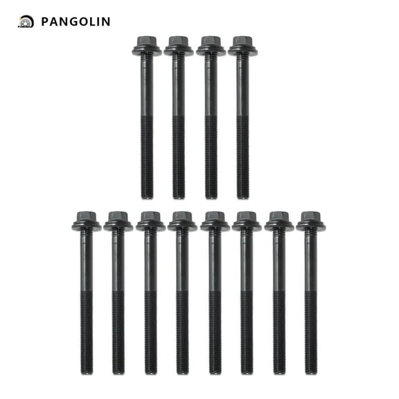 PANGOLIN 12Pcs Engine Cylinder Head Bolt Set ES72467 Fit for 2011-2016 Chrysler 200 300, Dodge Charger Journey, Jeep Wrangler, VW Routan Engine Camshaft Bolt Aftermarket Replace Part