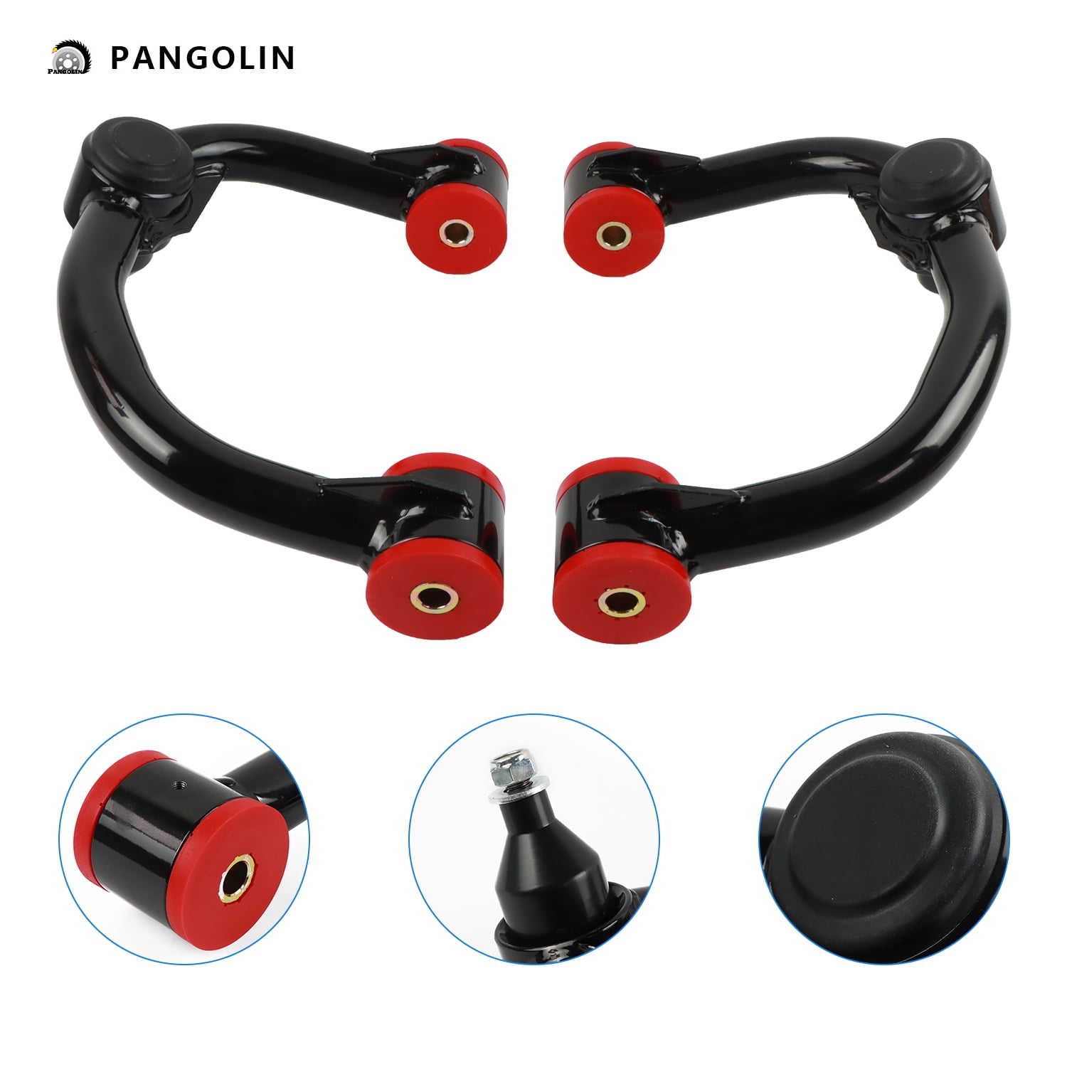 PANGOLIN 2Pcs Lift Front Upper Control Arms Fits for 2004-2020 F-150 4X4, 2009-2020 F-150 2WD Control Arms Adjustable Suspension 2-4" Control Arms with Ball Joint