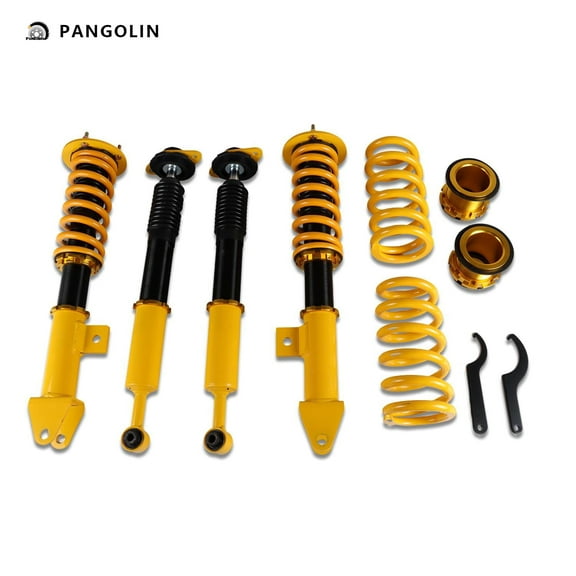 PANGOLIN 4Pcs Front Rear Full Auto Coilovers Struts Kit Fit for 2006-2010 Dodge Challenger, Dodge Charger Convertible/Coupe Coilover Adjustable Height Strut Spring Suspension, New