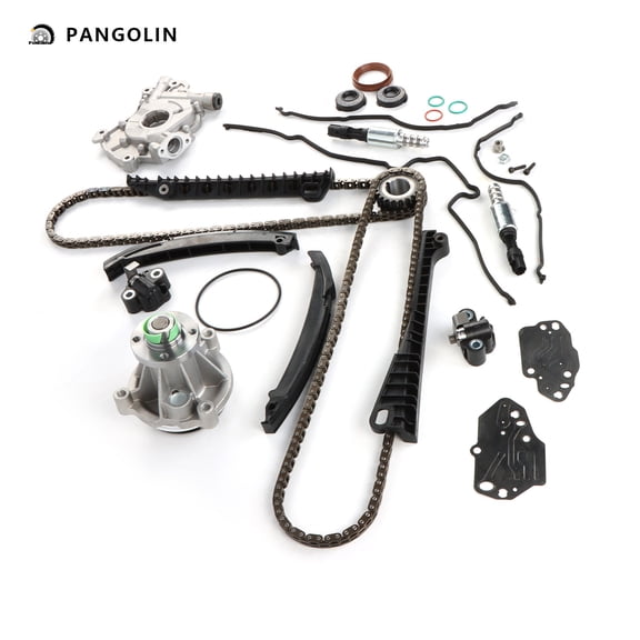 PANGOLIN Engine Timing Chain Kit with Oil Pump Water Pump Fit for 2005-2010 Lincoln Navigator, F-150 F-250 F-350 Expedition 5.4L 24 Valve Engine Replacement Part