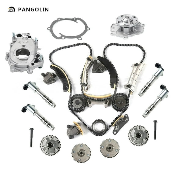PANGOLIN Engine Timing Chain Kit with Water & Oil Pump Fit for 2007-2016 Buick LaCrosse, Cadillac ATS CTS, Chevrolet Captiva Equinox, GMC Terrain Timing Belt Kit Engine Replace Part OE 9-0753S