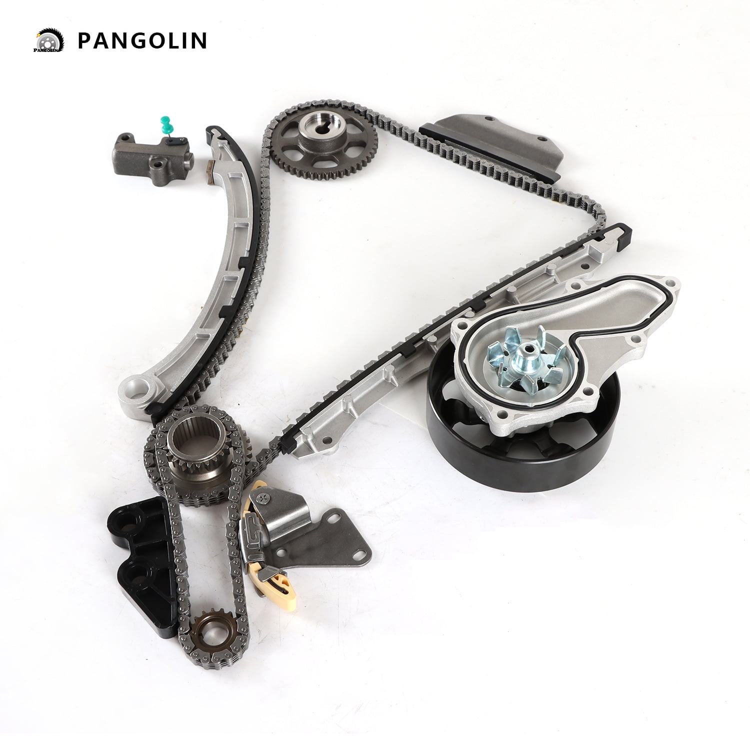 PANGOLIN Engine Timing Chain Kit and Water Pump Fit for 2008-12
