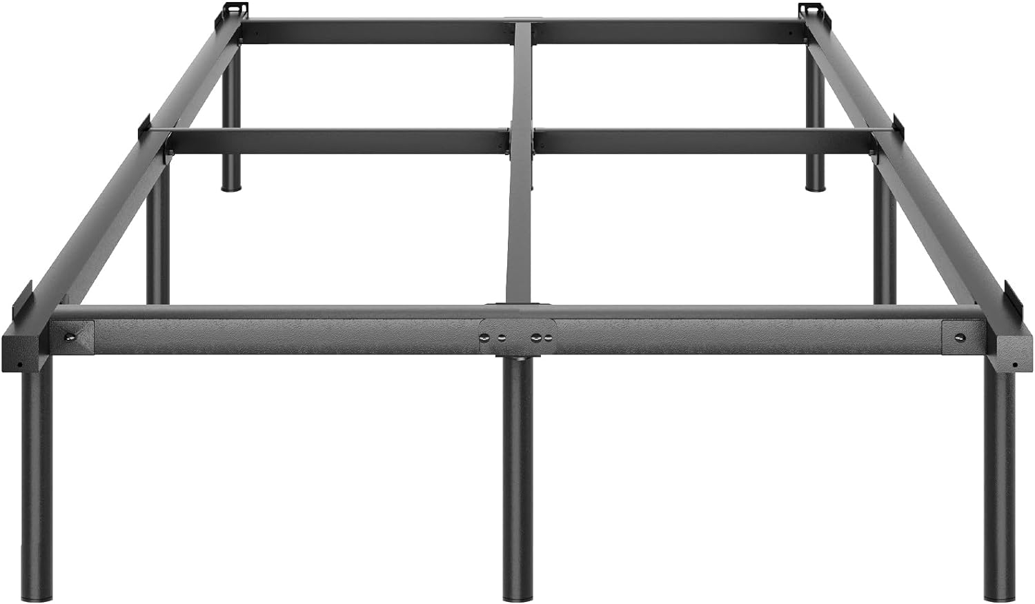 PANGU Metal Bed Frame King Size 14 Inch Rails Bedframe for Box Spring