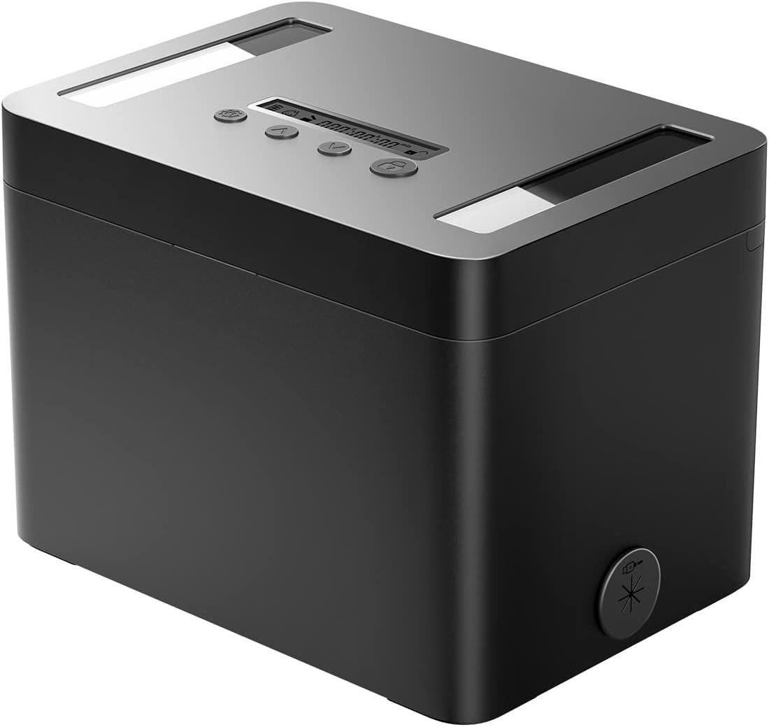 PANGU Metal Time Lock Box, Phone Timed Locked Box with Timer, Electronic Locking Container, USB