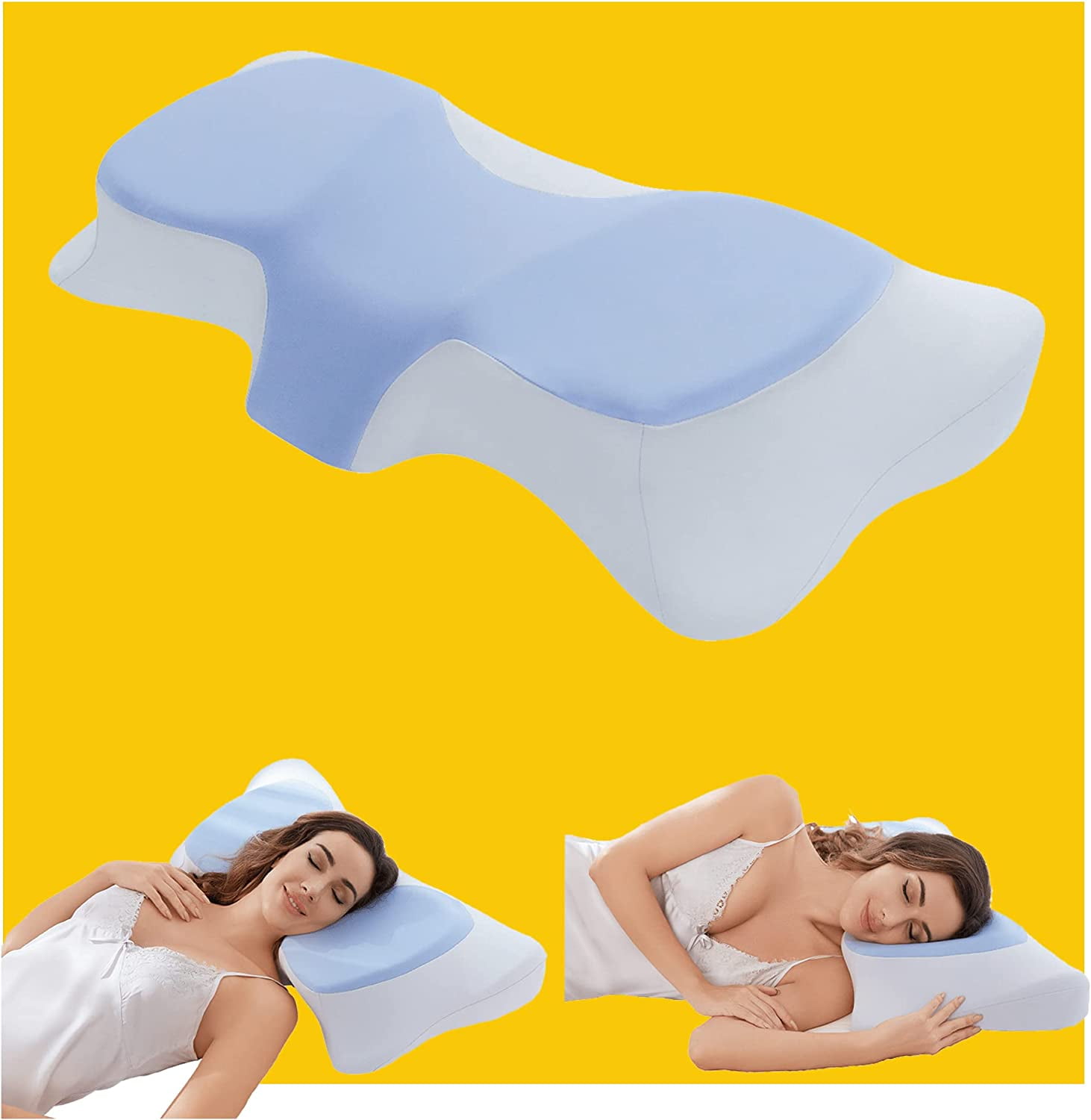 PANGU Odorless Side Sleeper Pillow for Neck and Shoulder Pain Relief