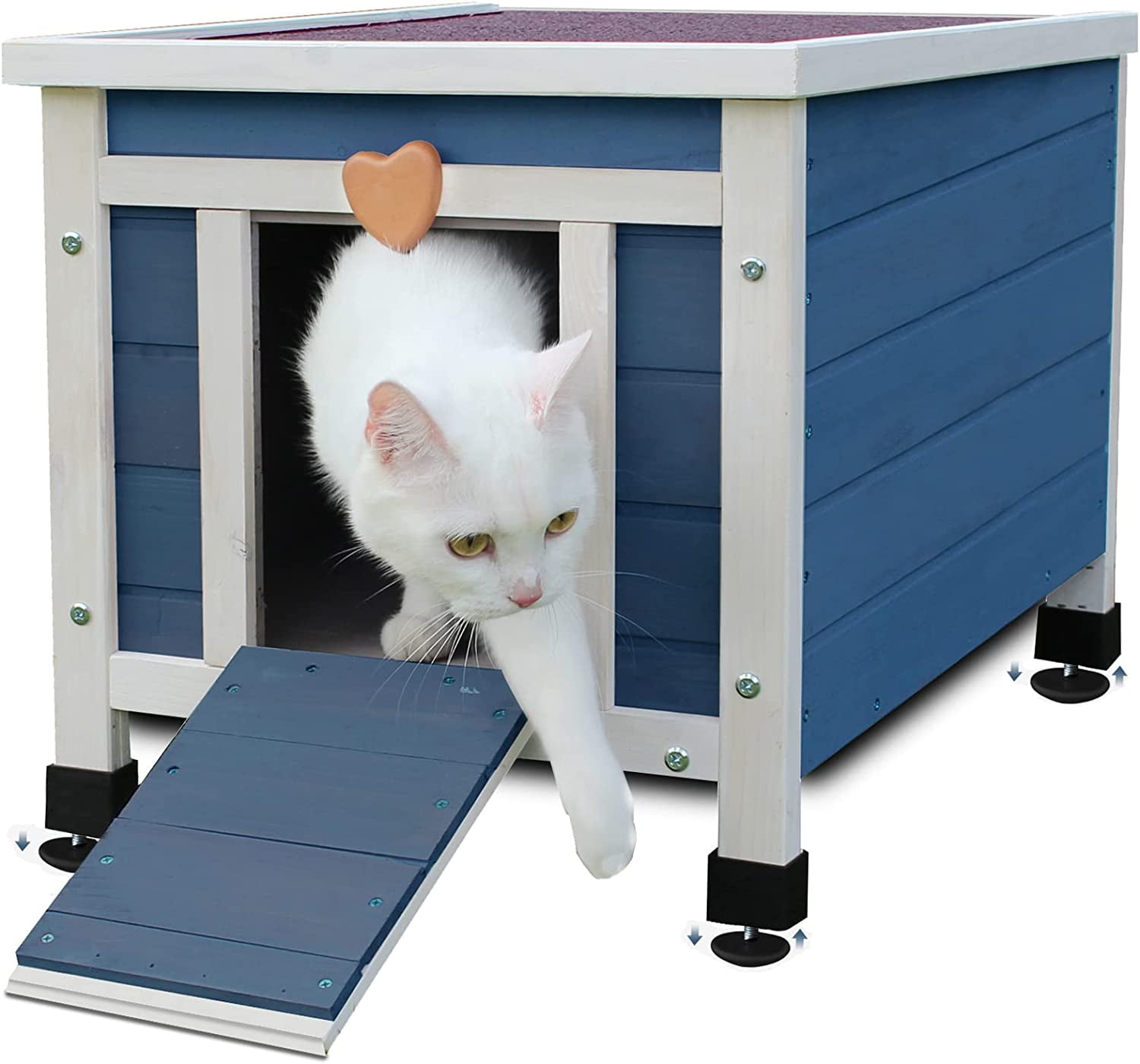 PANGU Outdoor Cat House,Outdoor cat Houses for Feral Cats Weatherproof ...