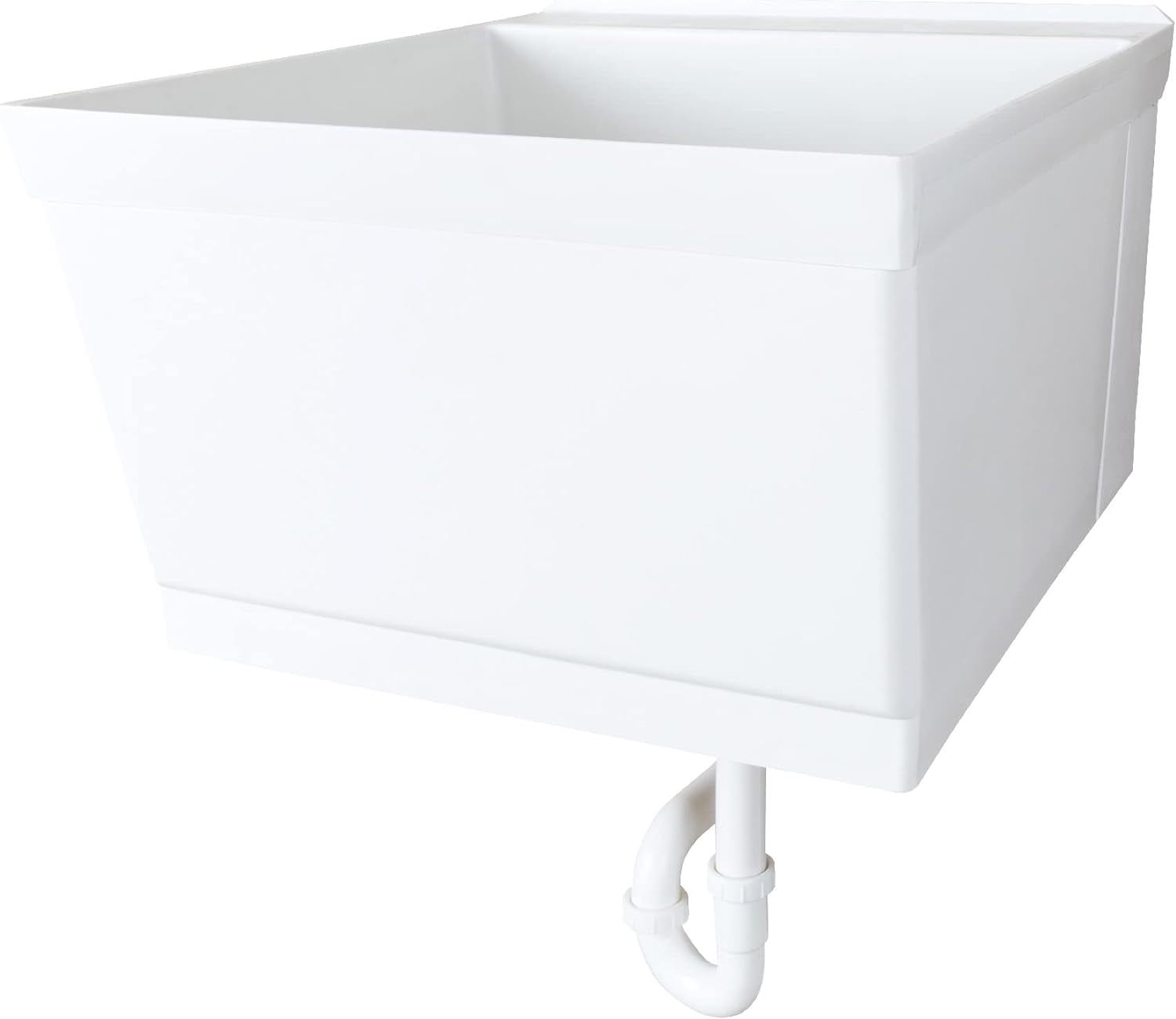 PANGU Tehila White WallMounted Utility Sink Tub Kit, WallMounted