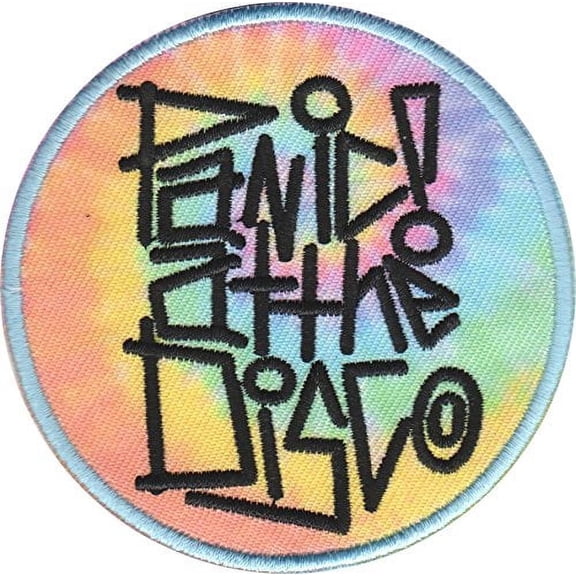 PANIC! AT THE DISCO TIE DYE, Officially Licensed, Iron-On / Sew-On, Embroidered PATCH - 3"