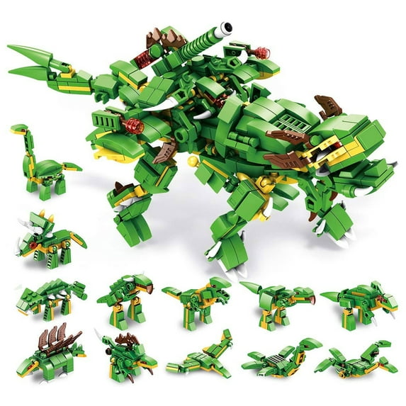 PANLOS STEM Educational Learning Building Bricks Toy 577 Pieces Dinosaur Building Blocks Set Tyrannosaurus Building Kits Gifts for Kids Boys and Girls Tight Fit and Compatible with All Major Bran