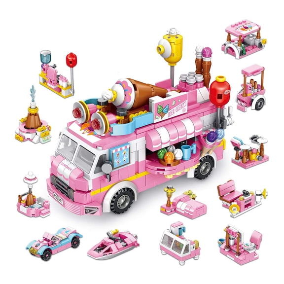 Open Box PANLOS Ice Cream Food Model Construction Carton Building Brick Block