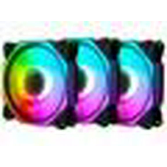 PANO-MOUNTS 120mm RGB Fans 5V 3Pin Addressable RGB PWM PC Computer CPU Case Cooling Fan With SATA Adapter Cable 800-1800RPM 3-Pack Black