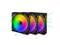 PANO-MOUNTS 120mm Reverse Airflow 5V 3Pin ARGB Addressable Infinity Mirror Fans With 4Pin PWM Control 800-1600RPM Suitable for PC Water Cooling and CPU Cooler Black 3-Pack