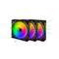 thumbnail image 1 of PANO-MOUNTS 120mm Reverse Airflow 5V 3Pin ARGB Addressable Infinity Mirror Fans With 4Pin PWM Control 800-1600RPM Suitable for PC Water Cooling and CPU Cooler Black 3-Pack, 1 of 7