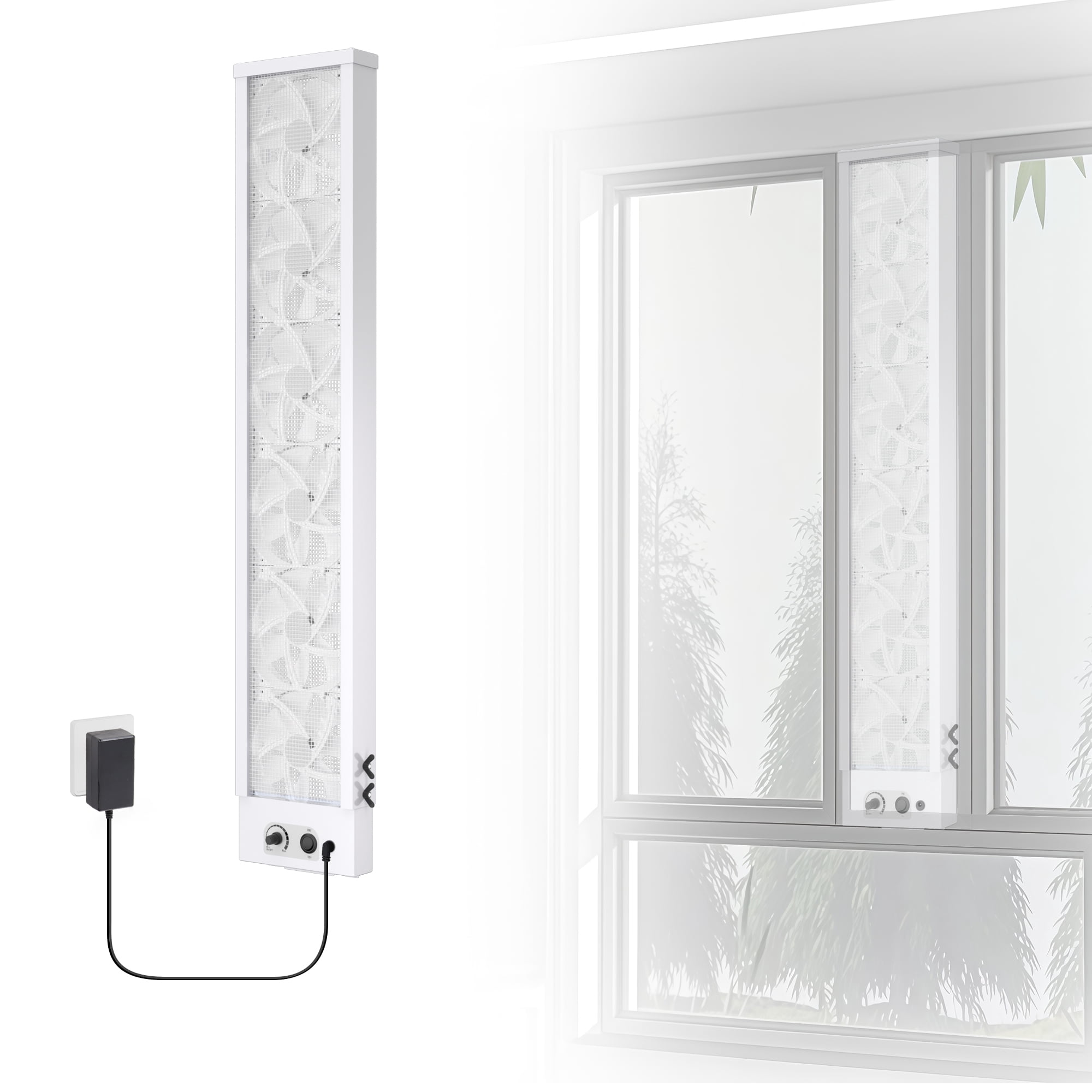 Intake Window Slide PANO-MOUNTS 36.61-66.93 Inch Vertical Expanding Window Fan for Sliding ...