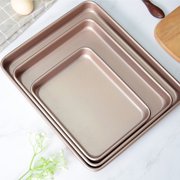 ELAYARD Golden Nonstick Carbon Steel Baking Pan Ideal for Kitchen Use Perfect for Cakes and Bread 9.5 inches