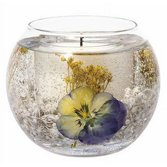 PANSY Stoneglow Botanics Natural Wax Fishbowl Refillable Scented Jar Candle