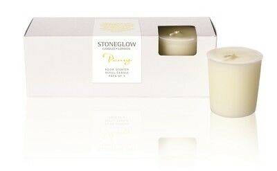 PANSY Stoneglow Botanics Natural Wax Tumbler Scented Jar Candle REFILL Set of 3