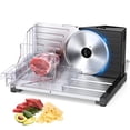 thumbnail image 1 of PANTI Electric Meat Slicer, 120W Food Slicer with 0-18mm Adjustable Thickness, Removable Stainless Steel Blade, 1 of 15