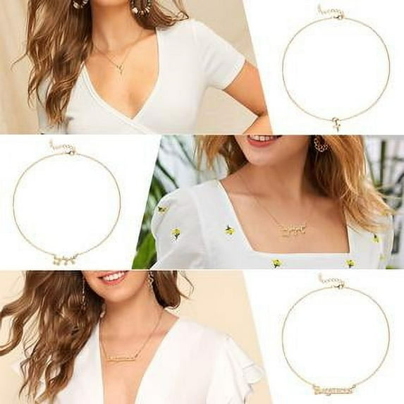 MALLMALL6 Sagittarius Zodiac Layer Necklaces,Retro 14K Gold Plated Jewelry Birthday Gift,3Pcs