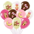 thumbnail image 1 of Haooryx Cute Bear Print Balloons Set 12 Inches Pink Rose Red 52Pcs, 1 of 6