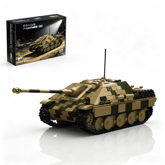 PANZER PANTHER 131 Tank Building Sets, Compatible with Lego Military, Collection Building Block for History Enthusiasts & Adult