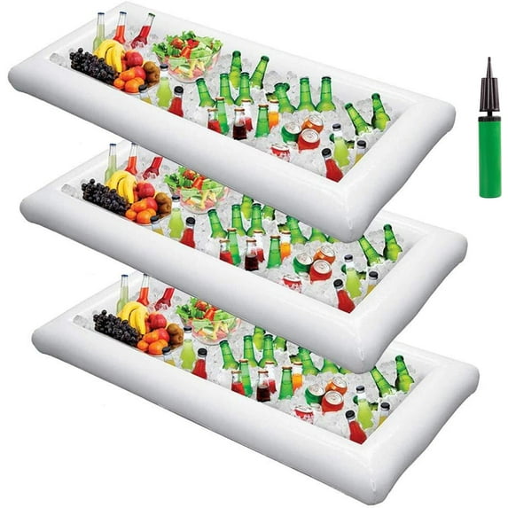 PANuYIN Inflatable Water Resistant Pool Toys & Floats, Plastic White