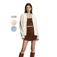 thumbnail image 1 of PAOLA RIBONI Lightweight Open-Front Cardigan in Soft Gray for Women, Relaxed Fit Sweater Crafted with RWS Wool & Recycled Polyester for Cozy Styling, 1 of 8