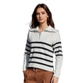 thumbnail image 1 of PAOLA RIBONI Trendy and Comfortable Women's Half-Zip Pullover Featuring Relaxed Fit and Chic Ribbed Design, Perfect for Daily Wear and Cozy Nights, 1 of 13