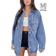 thumbnail image 1 of PAOLA RIBONI Womens Denim Jacket Wash Jean Jacket Coats with Pockets, 1 of 14