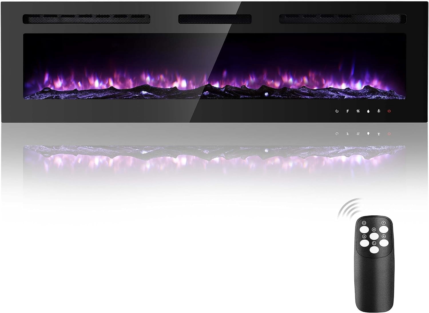 PAOLFOX 60 inch Electric Fireplace Inserts, Electric Fireplace Wall ...
