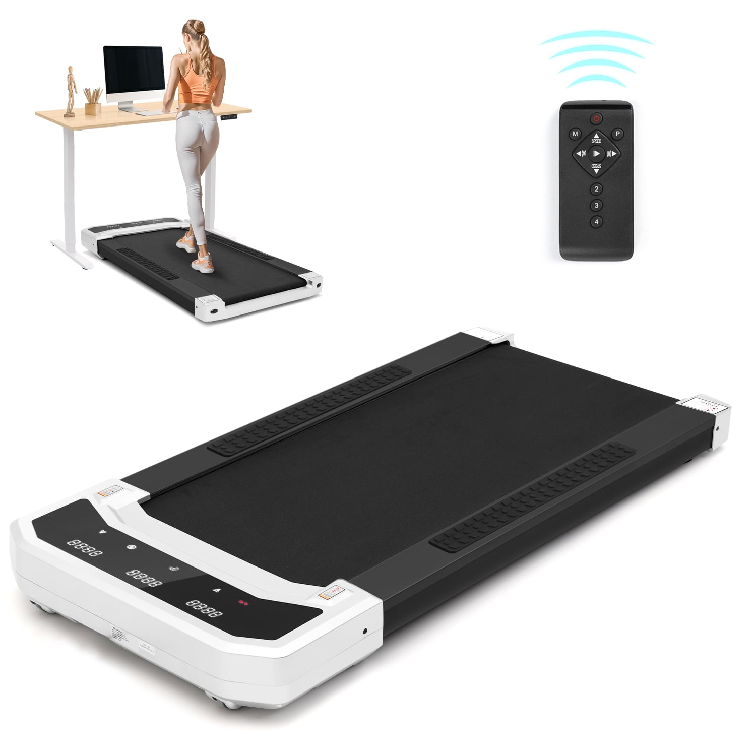 PAOLFOX Treadmill 300 lb Capacity, Under Desk Treadmill, Treadmills for