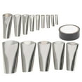 PAOMIAN 15Pcs Stainless Steel Caulk Nozzle Set Reusable Corrosion