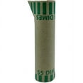 thumbnail image 1 of PAP-R Tubular Coin Wrappers - Total $5.0 in 50 Coins of 10 Denomination - Heavy Duty, Burst Resistant - Kraft - Green | Bundle of 5 Boxes, 1 of 1