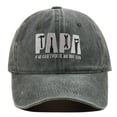 thumbnail image 1 of PAPA Father's Day Baseball Cap, Pigment-Dyed Washed Cotton Dad Hat with Embroidered Design, Adjustable Snapback Vintage Style Cap for Outdoor Activities and Casual Gift, 1 of 7