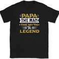 thumbnail image 1 of PAPA The Man The Myth The Legend T-Shirt Funny Fathers Day Grandpa Tee - Black, 4XL, 1 of 1
