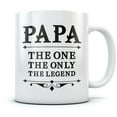 thumbnail image 1 of PAPA The One The Only The Legend Coffee Mug Gift for Dad or Grandpa Birthday or Christmas Gift for Papa Funny Fathers Day Ceramic Mug 11 Oz. White, 1 of 10
