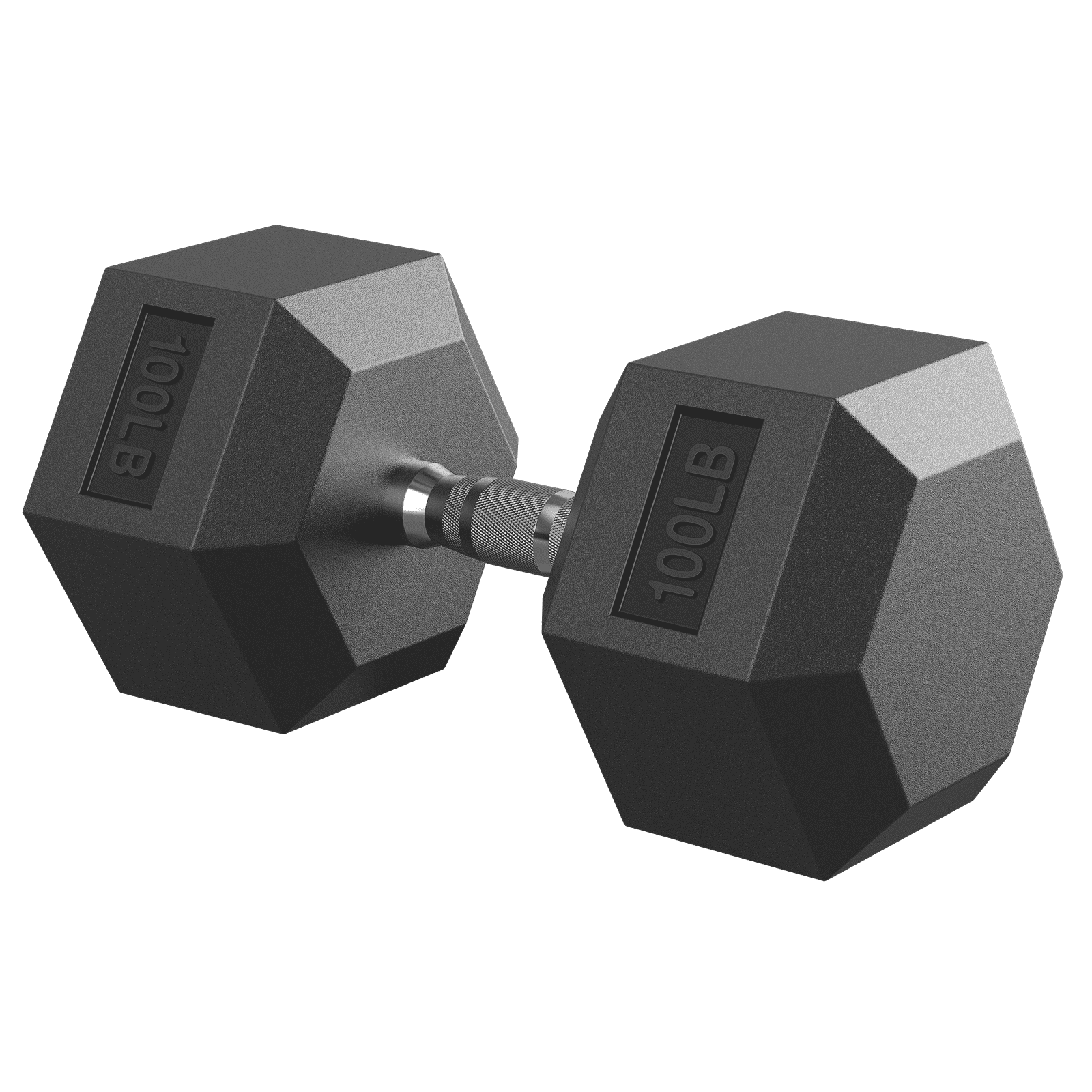 ROALW HEX Dumbbell 100 lb, Rubber Encased Home Gym Dumbbells, Exercise & Fitness Weights Dumbbells for Women & Men, Hand Weight for Strength Training