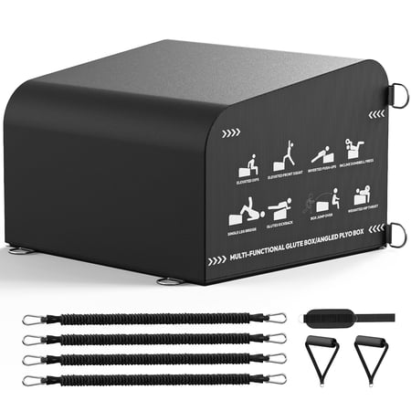ROALW 800LB Hip Thrust Bench, Anti-Slip Glute Box for Home Gym Glute Bridge