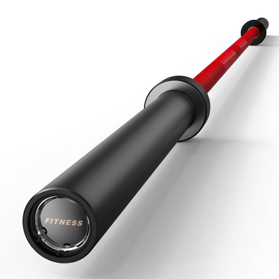 ROALW Olympic Barbell, 2-inch Weight Bar for Strength Training. 7ft Olympic Bar, 1000lb Plus Capacity, Chrome/Zinc Plating, knurled Grip for Bench Press Deadlift Squat, Red