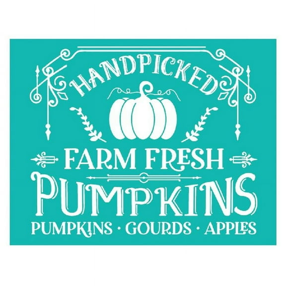 PAPADA Handpicked Pumpkin Silk Screen Stencil Self Adhesive-Mesh Stencils DIY Bag-Decor