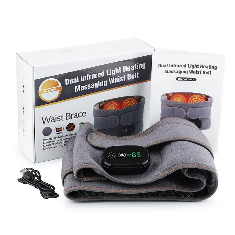 Pain Relief Hot Compress Vibration Waist Massage Belt Infrared