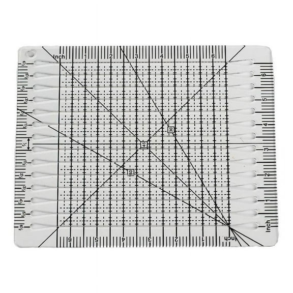 PAPADA Slotted Quilting Ruler Durable Patchwork Ruler Transparent DIY Cutting Art Craft