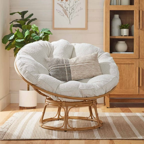 Better Homes & Gardens Papasan Chair, Cream Boucle