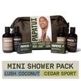 thumbnail interactive-video image 1 of Papatui Holiday Gift Set, Men's Care Mini Shower Pack, Mini Shampoo Conditioner, Body Wash, Bar Soap,  Lush Coconut and Cedar Sport Scent, 1 of 13